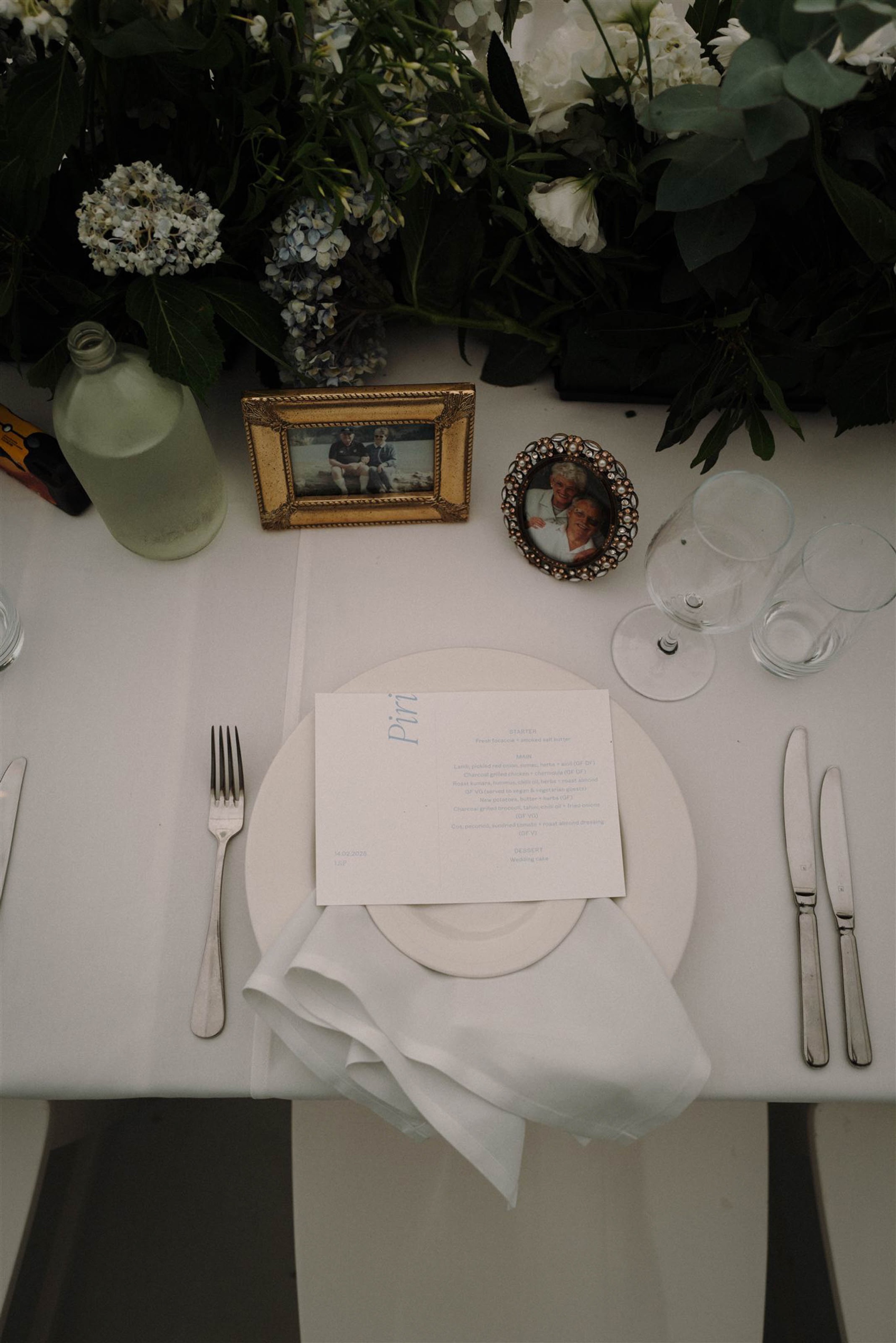 Custom wedding signage and printed menus for Leith & Piri’s Wellington wedding, produced by Colourcraft