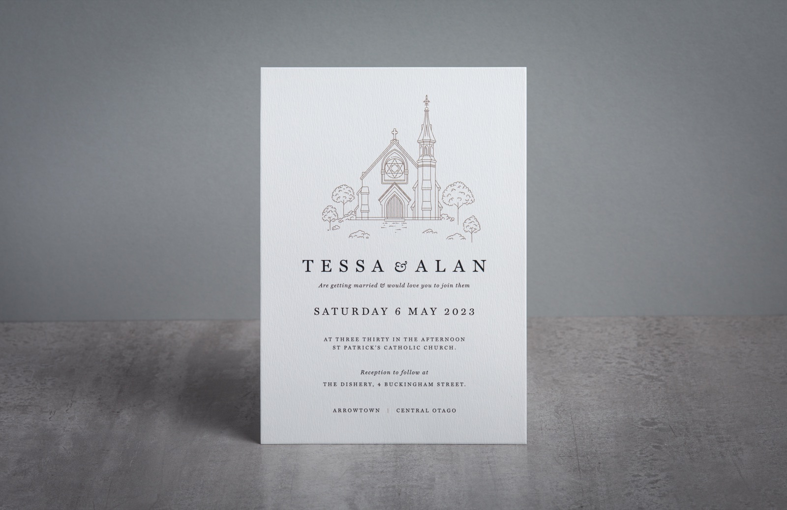 Setting the Perfect Tone: Printing Tessa & Alan's Elegant Wedding Invitation