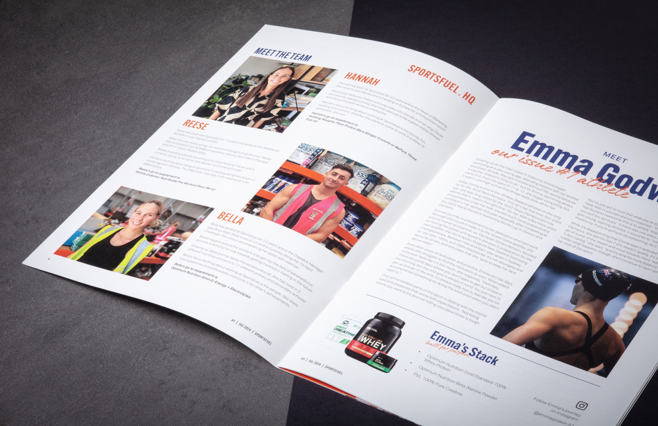 Photographs of the Sportsfuel Quarterly Digest. A 16-page self-cover booklet printed in full colour.