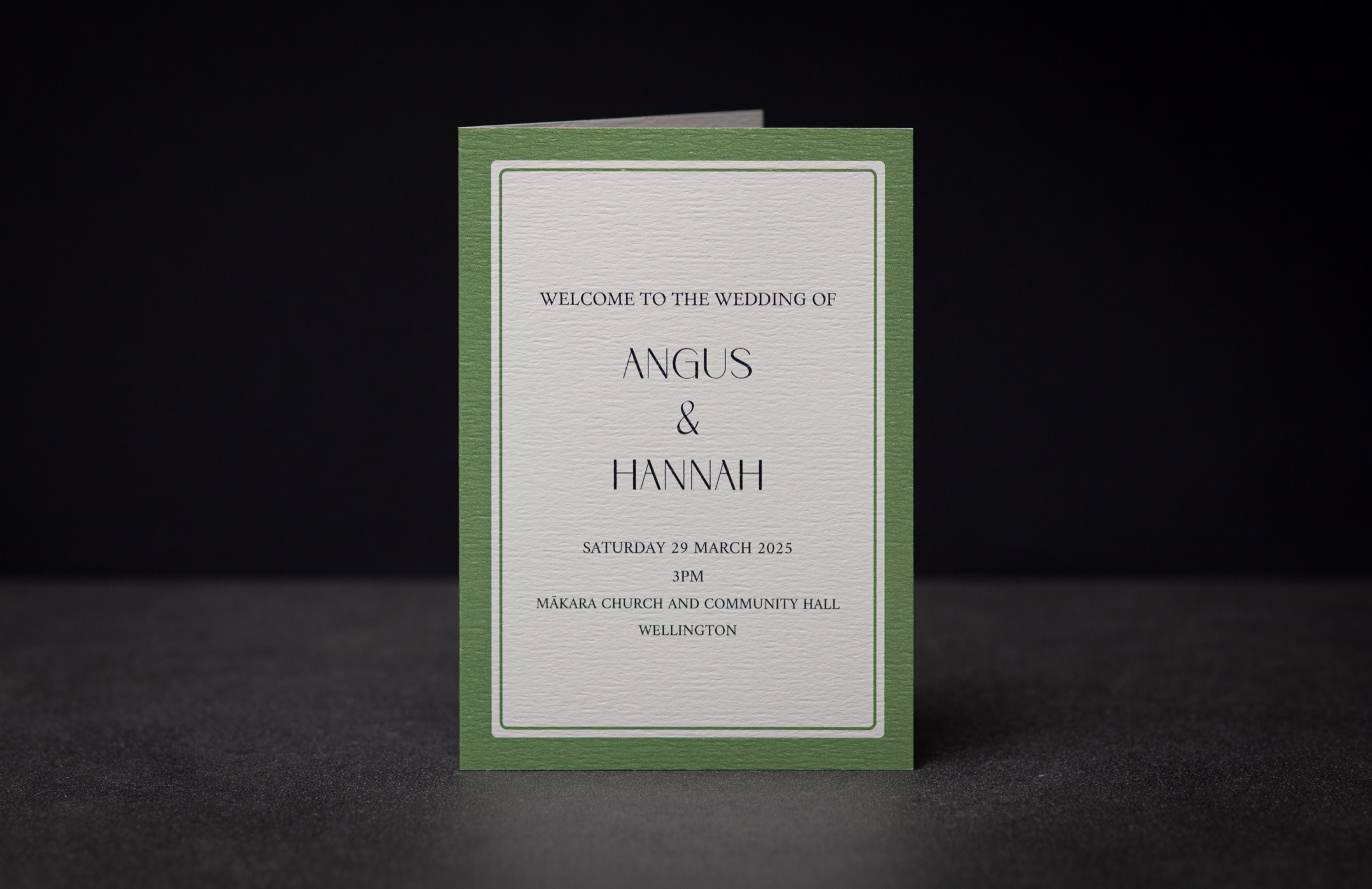 Elevated Elegance: Wedding Print Collateral for Angus & Hannah