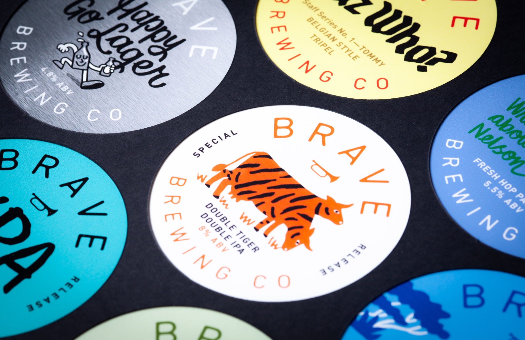 Backlit Brewery Tap Badges printed on translucent self-adhesive vinyl for Brave Brewing Co. Printed in Wellington by Colourcraft. Backlit Brewery Tap Badges printed on translucent self-adhesive vinyl for Brave Brewing Co. Printed in Wellington by Colourcraft.