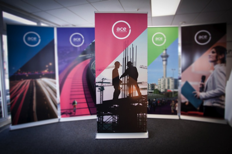 Printed pull up banners for Ace New Zealand