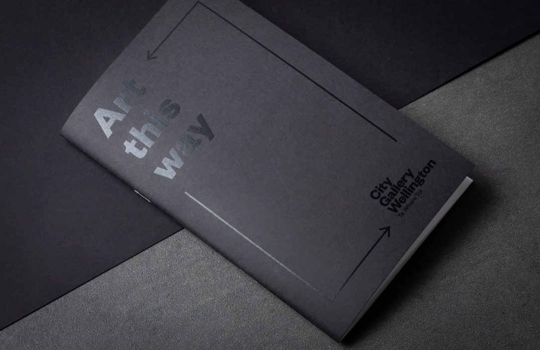 Subtle Impact: Black-on-Black Notebooks for City Gallery Wellington