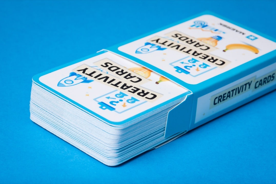 Printed Creativity Cards for Maersk. Printed by Colourcraft in Wellington